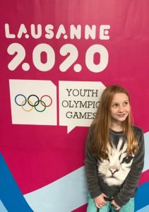 Gwen Zipp at the Youth Olympics in Lausanne (Switzerland)