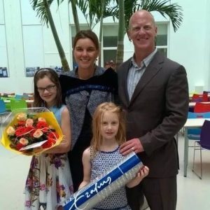 Dr. Sarah Zipp & family at PhD graduation (Netherlands)